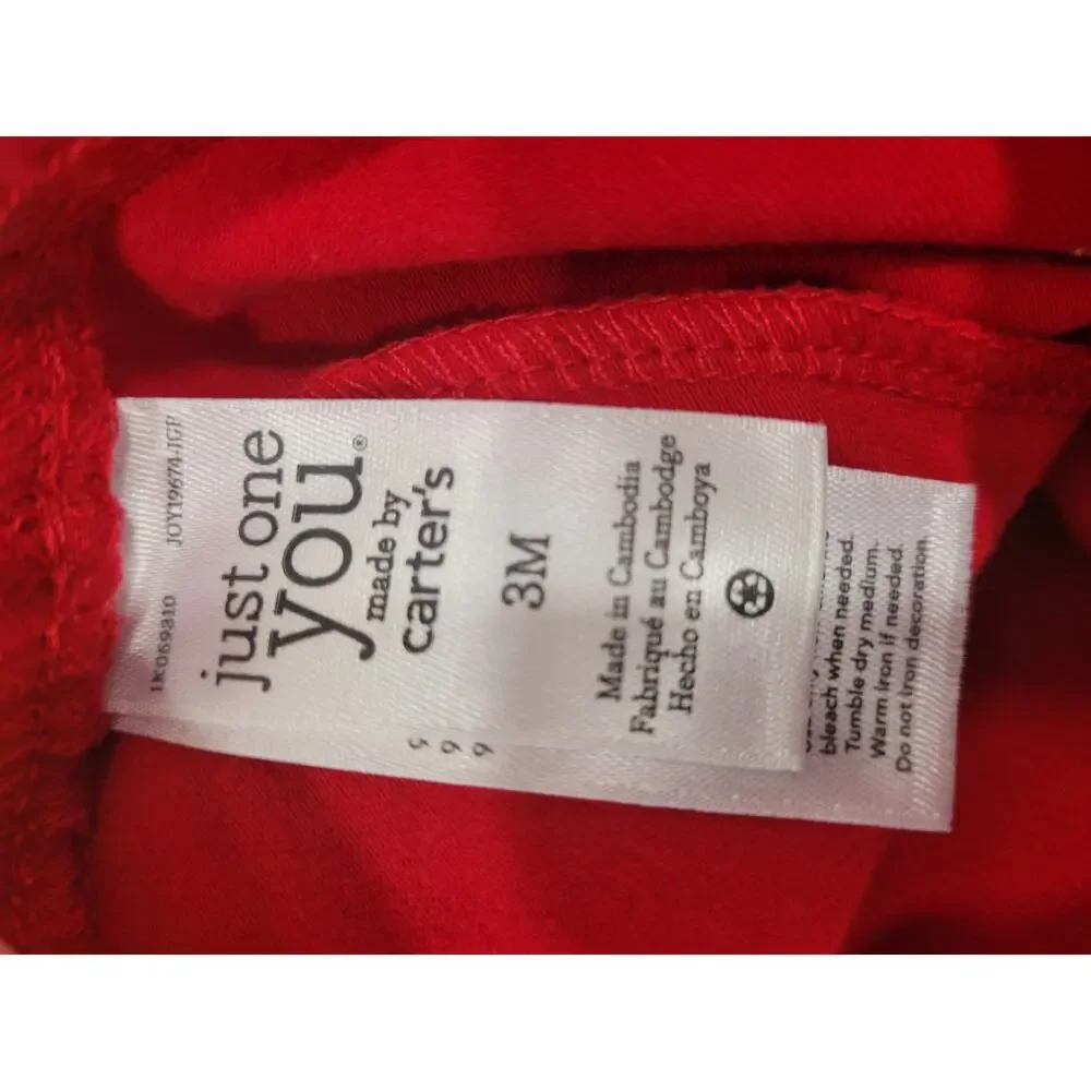 Carter's Baby Girl Christmas Winter Red Outfit Sweater and‎ Pants 3 Months #7